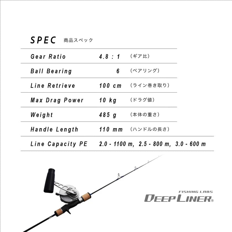 Conventional Jigging Reel - Deepliner - Tera