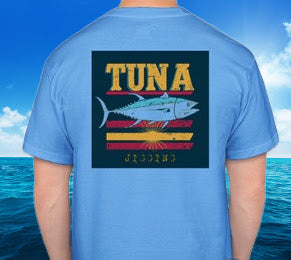 Cotton T-Shirt - The Fisherman's Hut - The Fisherman's Hut Tuna Jigging Carolina Blue / XL