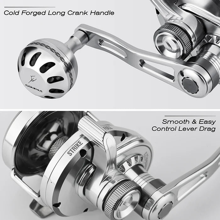 GOMEXUS Slow Jigging Reel LX50 7.1:1 Lever Drag 60lbs Conventional Reel – The Fishermans Hut