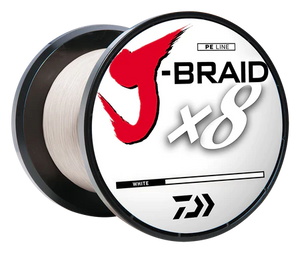 Multifilament - Daiwa - J-BRAID X8 BRAIDED LINE - WHITE (3300yd)