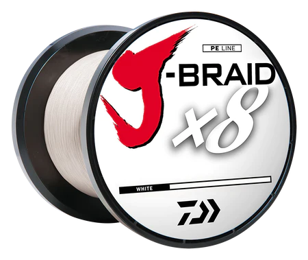Multifilament - Daiwa - J-BRAID X8 BRAIDED LINE - WHITE (3300yd)