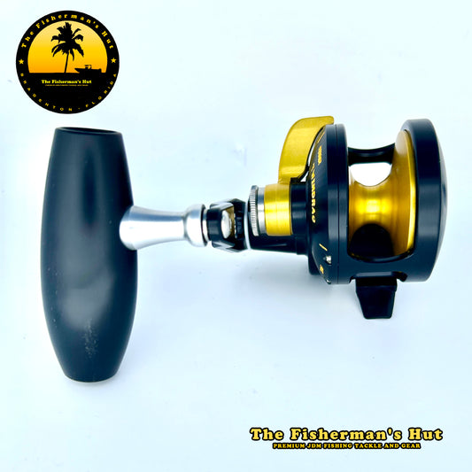Slow Pitch Jigging Reel - Accurate - Valiant 500N SPJ Custom TFH MATTE BLACK/YELLOW/GOLD