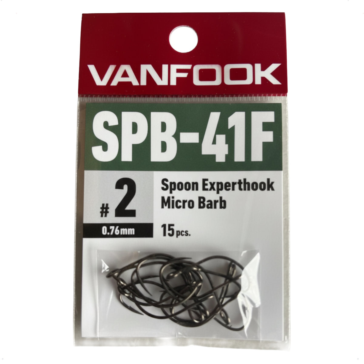 Freshwater Hook - Vanfook - SPB-41F Spoon Experthook Medium Heavy Micro Barb with PTFE