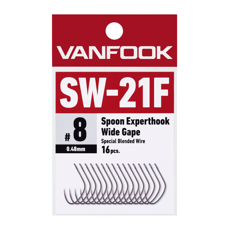 Freshwater Hook - Vanfook - SW-21F Spoon Experthook Wide Gape Fine Wire