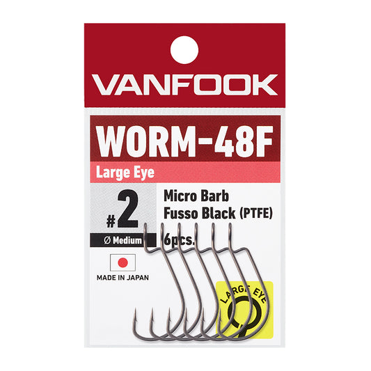 Offset Hook - Vanfook - WORM-48F WORM-48F Large Eye