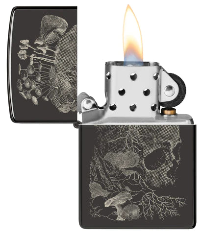 POCKET LIGHTER - ZIPPO -  Skull Mushroom Design