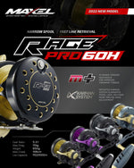 Load image into Gallery viewer, Slow Pitch Jigging Reel - Maxel - Rage PRO 60H (New 2022 Model)
