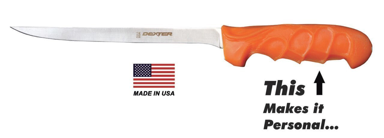 Fillet Knife - Dexter - DEXTER OUTDOORS® UC133-7WS1 7 INCH UR-CUT® MOLDABLE HANDLE FILLET KNIFE WITH SHEATH