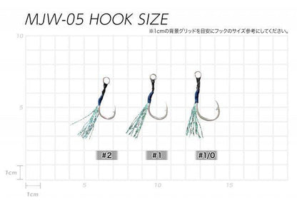 Assist Hook- Assist Twin - Vanfook - MJW-06 Micro Jig Assist Wire Single - The Fishermans Hut