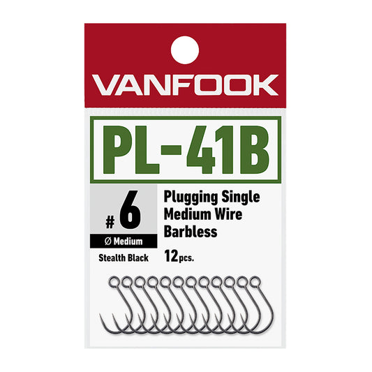 Freshwater Hook - Vanfook - PL-41B Plugging Single Medium Wire Barbless