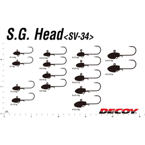 Jig Head - Decoy - SV-34 SGHead - adaptable - The Fishermans Hut